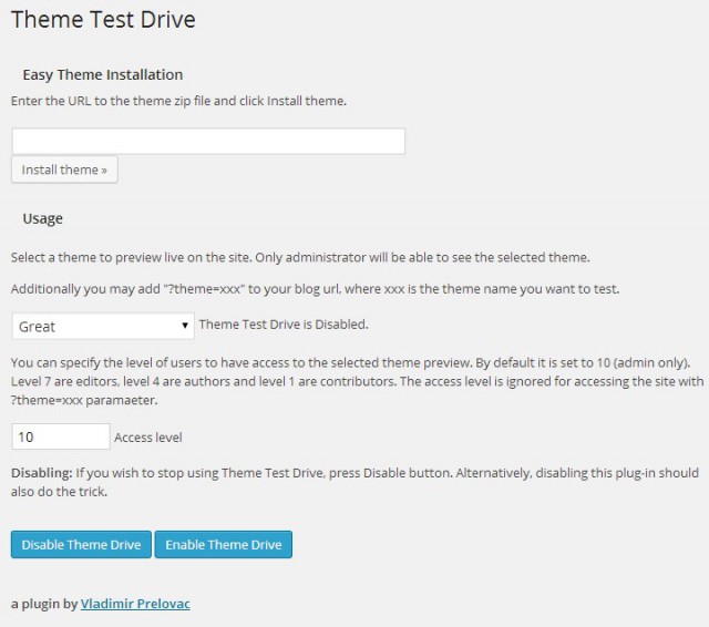 Theme Test Drive